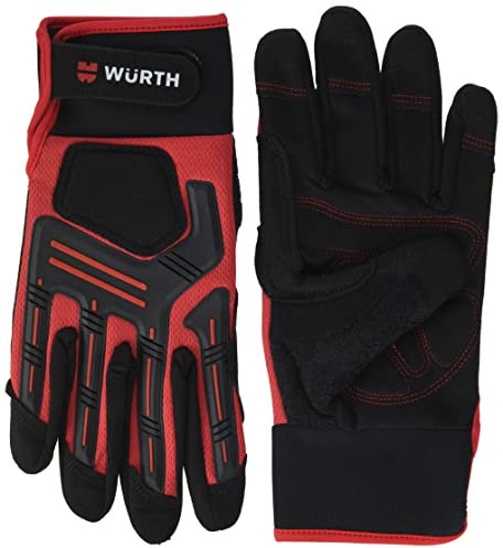 Würth 899400750, rot/schwarz 0899400750 Mechaniker-Handschuh PRO, Größe 10
