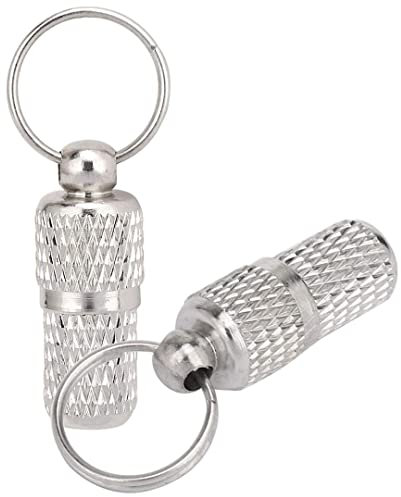 AMATHINGS Adressanhänger Hund (2,5 cm Länge – 2 Stück – Silber) – Halsband Anhänger für Haustiere mit Zettel zum Beschriften – wasserdichte Anhänger Hundehalsband mit Schraubverschluss