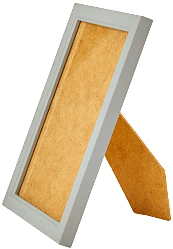 Frame Company Drayton Range 7 x 5 inch Grey Picture Photo Frame with White Mount For Image Size 6 x 4 inch