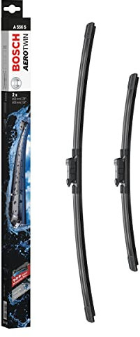 Bosch Aerotwin A556S Front-Scheibenwischer - Set mit 2 Ersatz-Scheibenwischern und vormontiertem Adapter - 2 Wischblätter, 600 mm und 400 mm