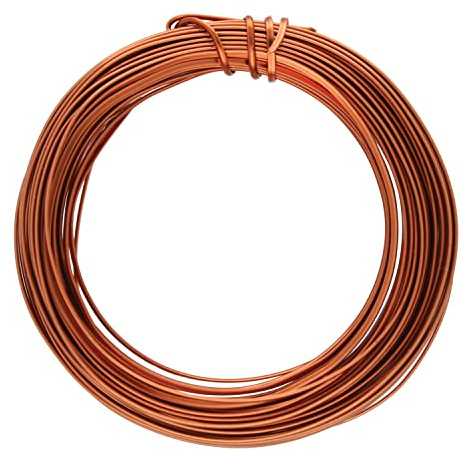 The Beadsmith Half-Round Craft Wire – Soft Temper Jewelry Wire, Antique Copper Color, 18 Gauge, 7 Yards