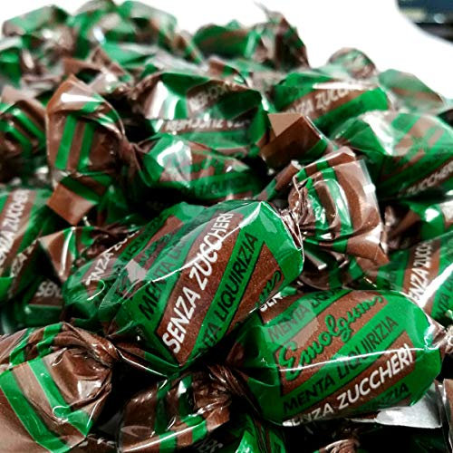 Caramelle Senza Zucchero Gommose Menta Liquirizia Italgum Kg 1 - Formato Bastoncino gommoso
