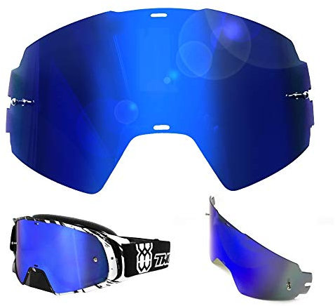 TWO-X Rocket Ersatzglas für Crossbrille Spiegelglas blau AntiFog verspiegelt
