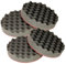 Brestol Polierscheibe Soft & gewaffelt 4er Set 150 mm - Klett-Polierscheibe Klettpolierscheibe Polierhaube Polierpad Polierteller Polierschwamm