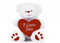 Paws Weißer Teddybär mit rotem Herz und Aufschrift I Love You, weiß, 20,3 cm