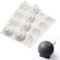 Multifonctions Moules en Silicone pour gâteau Moule 3D pour Glace Chocolat Pâtisserie Dessert 8 trous boules de fer