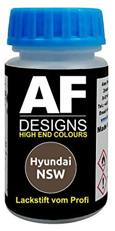 Alex Flittner Designs Stylo de retouche compatible avec Hyundai NSW Cashmere Brown Metallic vernis à séchage rapide peinture pour retouches peinture automobile