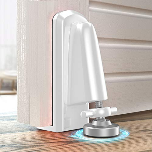 Geanli Portable Door Jammer and Stopper for Travel, Hotel, Apartment, White