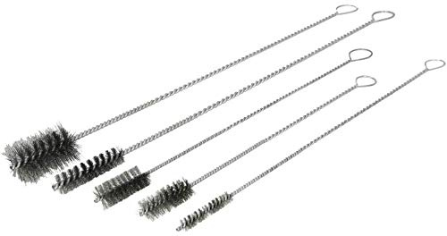 Stielbürsten-Set aus Stahl 5-teilig 400-500 mm Kesselbürste Offenrohrbürste