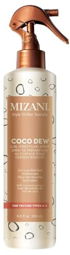 Mizani Style Shifter Society Coco Dew Curl (P) restyling Spray with Coconut Oil, Curl Refreshing Spray, Anti Frizz, Leave In Moisturizer, Silicone-Free