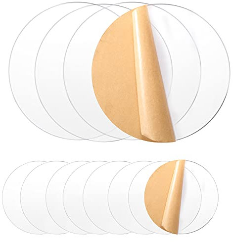 Plexiglasscheibe 12 Stück Acrylglas Platte Durchmesser 10-15cm Acrylscheibe Bilderrahmen Malen DIY Transparent Acryl Kreis Scheiben Glasplatte