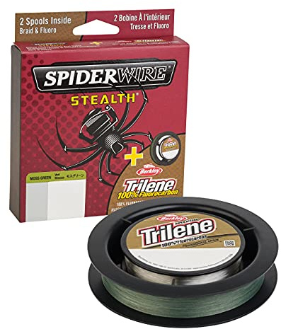 Spiderwire Berkley FireLine® Superline, Moss Green/Clear, 20lb | 9kg, 125yd | 114m Fishing Line, Suitable for Freshwater Environments