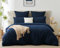 WAVVE Housse de Couette 200x200 cm avec 2 Taies d'oreiller 65x65 cm, Parure de Lit 2 Personnes pour Lit 140x190 160x200 avec Fermeture Éclair Sets de Housse Couette en Microfibre Bleu Marine 200 x 200