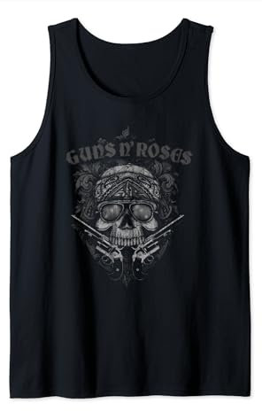 Guns N' Roses Official Skull Guns Bandanna Tank Top