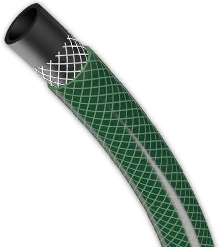 KNM Trade Gartenschlauch PVC UV-beständig 8 Bar 1/2 20m Grün | PVC, Gartenbewässerung, UV-beständig, flexibel, ohne Kadmium, Schlauchwagen geeignet