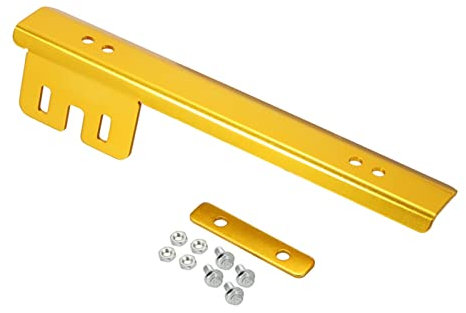 XIAOGUANG LingLONG Universal Car Bumper Front License Number Plate Frames Mounting Relocate 6 Color Aluminum Bracket Holder Fit For Volkswagen (Color : Gold)