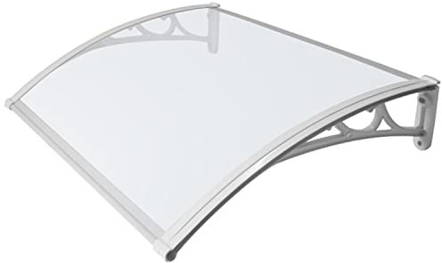 WUZMING Front Door Canopy, Porch Rain Protector Awning, Transparent Polycarbonate-solid Plate Rain Shelter Cover, For Outdoor Balcony Window Rain Protection, Sun Protection