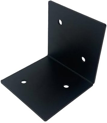 Indoor Outdoors Framola Pergola Internal Corner L-Bracket for Strengthen Wood Internally, Attaching Sleepers, Garden, Patio - Black (6/150m Post)