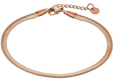Heideman Armband Quinn Damen - Aus hochwertigem Edelstahl rosegold farbend poliert 2in1 Basic Armkette Sleek für Frauen doppelreihig perfekt zum layern verstellbar