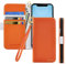 Butnyeoe Handyhülle für iPhone 12/iPhone 12 Pro Klappbar Hülle,Litschi Textur Leder Wallet Schutzhülle Tasche Flip Cover Case,Magnetic Closure Klapphülle mit Kartenfach Standfunktion,Orange