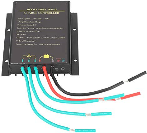 Natudeco Windladeregler, 48 V wasserdichter MPPT-Laderegler 800 W Windregler Mini-Windturbinenregler MPPT Wind Turbine Generator