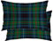 BaoNews Buffalo Plaid Tartan Throw Pillow Covers,Traditional Scottish Tiles Trendy Red Cushion Cover Digital Blended Hidden Zipper Decorative Pillowcases for Bedroom Lumbar 20X26 IN 2 Pcs