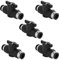 Lot de 5 raccords pneumatiques de 8 mm - Robinet d'arrêt pneumatique à air comprimé - Cordon rond - Tuyau pneumatique de 8 mm - Tête directe pneumatique pour raccord rapide à gaz (8 mm)