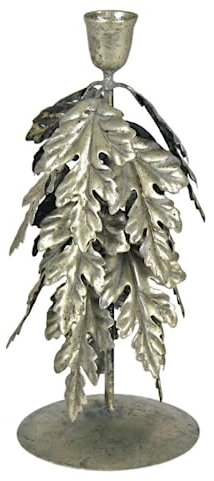 Gold Oak Leaf Metal Candle Holders Country Candlesticks Table Home Decor