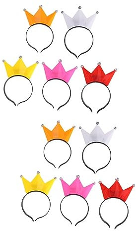 Beavorty 10 Stk Beleuchten Sie Kronen Und Tiaras Für Mädchen Leuchtende Led-kopfbedeckung Geführter Kopfschmuck Feiertagsparty-kopfbedeckung Led-stirnband Geführte Krone Schmücken Kind