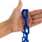 Absperrkette absperrkordel Kunststoffkettenglieder, Schwarz Blau Orange Rot Weiß Gelb Kettensicherheitsbarrieren, Für Garagen, Terrassen, Decks, Hotels, Parks Und Zaundekoration (Color : Blue, Size