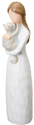 ST.LORIAN Angel of Friendship Cat Memorial Gifts, Hand-Painted Cat Angel Figurine Statue,Gift to Celebrate Loving Pets and Cat Lovers