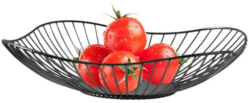 Frutero de alambre de metal, Frutero de hierro | Cesta Artística de Hierro para Dulces Snacks | Decoración de cocina, cesta de comida hueca para limón, fresa, plátano, u y naranjas