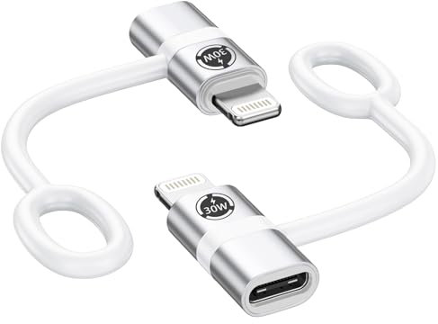 ZUOQIANG 27W USB C to Light-ning Adapter, Pack of 2 for Light-ning to USB-C Adapter, for Fast Charging Compatible , with iPhone 15 Series/Samsung and Other Type-C Devices, for OTG/Data Transfer