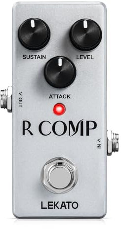 LEKATO Compressor Effects Pedal for Guitar, Electric Guitar Effects Pedal,True Bypass (R COMP)