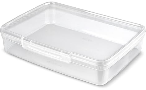 Curver Frischhaltedose mit Klickverschluss 4,4 L Snap Box Lunchbox Kunststoff eckig Mikrowelle Spülmaschine Kühlschrank stapelbar