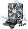 GDSTIME 120mm Fan 12V 120 x 25mm Cooling Case Fan Waterproof IP67 220V 240V AC Plug with 4V - 12V Adjustable Controller Dual Ball Bearing 3000 RPM For Refrigerator Grow tent Ice maker Cooling