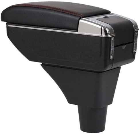 KUWAYO Boîte d'accoudoir adaptée for Seat Ibiza 6L, boîte de rangement de contenu de magasin Central avec porte-gobelet, produits cendrier(C style gray)