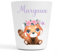 Gobelet en Plastique pour Enfants | Gobelet Personnalisé avec Nom |Verre Plastique Incassable Personnalisé (Panda roux Margaux)