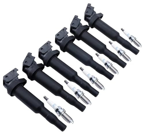 OTOZUM Blockzündspule Kompatibel Mit Für 325i 328i 330i 525i 530i E81 F22 F23 E46 E90 F33 X3 E83 X5 6-teiliges Set Zündspule Für Zündkerze 0221504470 12137594937