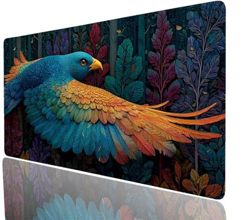 Oiseau Tapis de Souris Arbre Imperméable Tapis de Souris XXL 1000x500x3mm, Gaming Mouse Pad Améliorer la Précision et la Vitesse, Mouse Pad pour Bureau Gamer Clavier sans Fil Pc Portable Model-5319