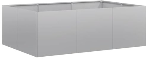 Lumanois Jardinera 120x80x40 cm de Acero galvanizado, Casa y jardín Jardín Jardinería Maceteros y jardineras, Plateado, 12.1kg