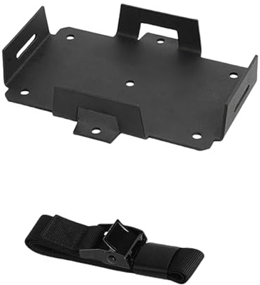 YANPINGJIA Metal Battery Tray for 12V 6ah-15ah 6V 7ah-12ah Batteries with Adjustable Strap for Marine and More Vehicles Secure Mounting