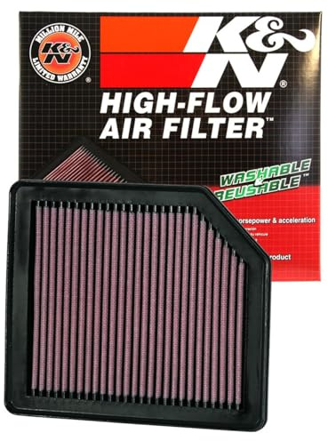 K&N High-Flow Original Lifetime Engine Air Filter: Increase Power: Premium, Washable: Compatible with 2006-2011 HONDA: Civic, Crossroad, 33-2342