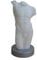 Hochwertige mundgeblasene Vollglas Tisch-Leuchte-Lampe Torso Hero H: 36 cm, Fuß D: 16 cm, Fenster-Kommode-Nachttisch-Schrank-Stimmungs-Dekorations-Leuchte-Lampe
