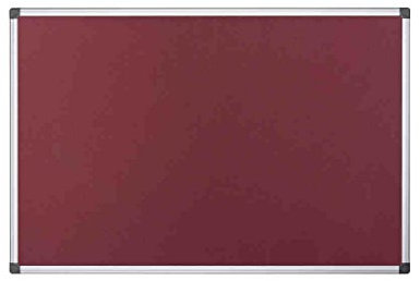 Bi-Office Notice Board Maya, Burgundy Felt, Aluminium Frame, 180 x 120 cm