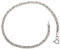 Königskettearmband, vierkant 2,5mm x 2,5mm - massiv 925 Silber, Länge 19cm