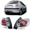 Klarglas Rückleuchten Chrom für Peugeot 206 Schrägheck 3 + 5 Türer 98-09