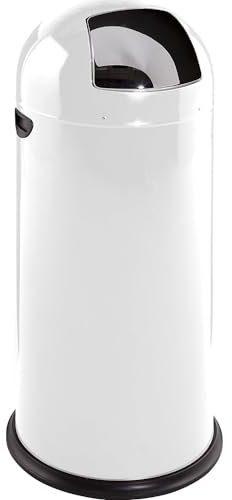 Push-Mülleimer, Volumen 52 l, Höhe 890 mm, weiß.
