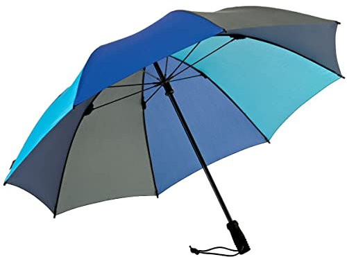 EuroSCHIRM Eberhard Swing Trekking Regenschirm mit Freihänden, Navy/Olive/Royalblau/Eisblau (CW1), 114 cm, Navy/Olive/Royalblau/Eisblau (CW1)