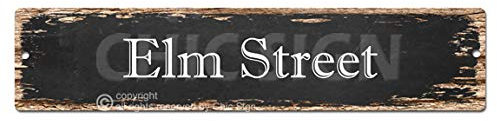 Elm Street Schild Chic Rustikal Street Teller Schild Sushi Bar Cafe Restaurant Shop Home Kitchen Schild Wanddekoration Digital bedruckt